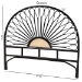 bali & pari Perenna Modern Bohemian Two-Tone Black and Natural Brown Rattan King Size Standalone Headboard - BSODC9045-Rattan-Black/Natural-HB-King