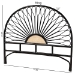 bali & pari Perenna Modern Bohemian Two-Tone Black and Natural Brown Rattan King Size Standalone Headboard - BSODC9045-Rattan-Black/Natural-HB-King