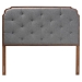 Baxton Studio Shanti Classic and Traditional Grey Fabric and Walnut Brown Finished Wood King Size Headboard - BSOMG9772-Dark Grey/Walnut-HB-King