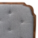 Baxton Studio Shanti Classic and Traditional Grey Fabric and Walnut Brown Finished Wood King Size Headboard - BSOMG9772-Dark Grey/Walnut-HB-King