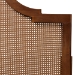Baxton Studio Risha Mid-Century Modern Ash Walnut Finished Wood and Rattan King Size Headboard - BSOMG9774-Ash Walnut Rattan-HB-King