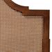 Baxton Studio Risha Mid-Century Modern Ash Walnut Finished Wood and Rattan King Size Headboard - BSOMG9774-Ash Walnut Rattan-HB-King