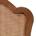 Baxton Studio Leandra Classic and Traditional Ash Walnut Finished Wood King Size Headboard with Rattan - BSOMG9773-1-Ash Walnut Rattan-HB-King