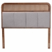 Baxton Studio Esti Mid-Century Modern Light Grey Fabric and Ash Walnut Finished Wood King Size Headboard with Rattan - BSOMG9796-Light Grey/Ash Walnut Rattan-HB-King