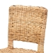 bali & pari Dermot Modern Bohemian Dark Brown Finished Wood and Natural Rattan 2-Piece Dining Chair Set - BSOMD39507-Mango Wood-DC