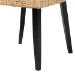 bali & pari Dermot Modern Bohemian Dark Brown Finished Wood and Natural Rattan 2-Piece Dining Chair Set - BSOMD39507-Mango Wood-DC
