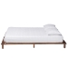 Baxton Studio Alivia Mid-Century Modern Walnut Brown Finished Wood Queen Size Bed Frame - BSOSW8539-Walnut-Queen