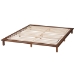 Baxton Studio Alivia Mid-Century Modern Walnut Brown Finished Wood Queen Size Bed Frame - BSOSW8539-Walnut-Queen