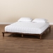 Baxton Studio Alivia Mid-Century Modern Walnut Brown Finished Wood Queen Size Bed Frame - BSOSW8539-Walnut-Queen