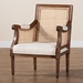 bali & pari Desmond Traditional French Beige Fabric and Walnut Brown Finished Wood Accent Chair - BSOSEA687-Medium tone-NAT02/White-F00