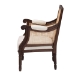 bali & pari Desmond Traditional French Beige Fabric and Dark Brown Finished Wood Accent Chair - BSOSEA687-Dark wood-NAT03/White -F00