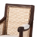 bali & pari Desmond Traditional French Beige Fabric and Dark Brown Finished Wood Accent Chair - BSOSEA687-Dark wood-NAT03/White -F00