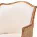 bali & pari Elizette Traditional French Beige Fabric and Honey Oak Finished Wood Accent Chair - BSOSEA689-Light wood-NAT01/White-F00