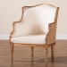 bali & pari Elizette Traditional French Beige Fabric and Honey Oak Finished Wood Accent Chair - BSOSEA689-Light wood-NAT01/White-F00
