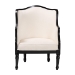 bali & pari Elizette Traditional French Beige Fabric and Black Finished Wood Accent Chair - BSOSEA689-Black wood-BM02/White-F00
