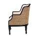 bali & pari Elizette Traditional French Beige Fabric and Black Finished Wood Accent Chair - BSOSEA689-Black wood-BM02/White-F00