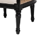 bali & pari Elizette Traditional French Beige Fabric and Black Finished Wood Accent Chair - BSOSEA689-Black wood-BM02/White-F00