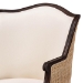 bali & pari Ornella Traditional French Beige Fabric and Dark Brown Finished Wood Accent Chair - BSOSEA667-Dark wood-NAT03/White-F00