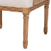 bali & pari Rachana Traditional French Beige Fabric and Honey Oak Finished Wood Accent Chair - BSOSEA675-Light wood-NAT01/White-F00