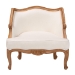 bali & pari Sylvestra Traditional French Beige Fabric and Honey Oak Finished Wood Low Seat Accent Chair - BSOSEA670-Light ton wood-NAT01/White-F00