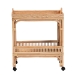 bali & pari Lombok Modern Bohemian Natural Brown Rattan Wine Cart - BSOLombok-Rattan-Cart