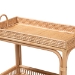 bali & pari Lombok Modern Bohemian Natural Brown Rattan Wine Cart - BSOLombok-Rattan-Cart