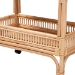 bali & pari Lombok Modern Bohemian Natural Brown Rattan Wine Cart - BSOLombok-Rattan-Cart