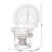 bali & pari Ediva Modern Bohemian White Natural Rattan Peacock Accent Chair - BSOPeacock-001-Rattan-White-AC