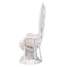 bali & pari Ediva Modern Bohemian White Natural Rattan Peacock Accent Chair - BSOPeacock-001-Rattan-White-AC