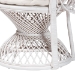 bali & pari Ediva Modern Bohemian White Natural Rattan Peacock Accent Chair - BSOPeacock-001-Rattan-White-AC