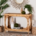bali & pari Ramona Modern Bohemian Light Honey Rattan Console Table - BSODCWH1001-Light Honey Rattan-Ramona Console Table