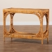 bali & pari Ramona Modern Bohemian Light Honey Rattan Console Table - BSODCWH1001-Light Honey Rattan-Ramona Console Table