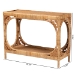 bali & pari Ramona Modern Bohemian Light Honey Rattan Console Table - BSODCWH1001-Light Honey Rattan-Ramona Console Table