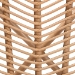 bali & pari Eliava Modern Bohemian Natural Rattan Flower Accent Chair - BSOFlower-Natural-AC