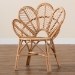 bali & pari Eliava Modern Bohemian Natural Rattan Flower Accent Chair - BSOFlower-Natural-AC
