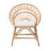 bali & pari Abriella Modern Bohemian Natural Brown Rattan Peacock Accent Chair - BSOPeacock-Natural-AC