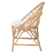 bali & pari Abriella Modern Bohemian Natural Brown Rattan Peacock Accent Chair - BSOPeacock-Natural-AC