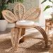 bali & pari Gresham Modern Bohemian Natural Rattan Leaf Accent Chair - BSOLeave-Natural-AC