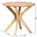 Baxton Studio Kenji Modern Natural Brown Finished Wood 34-Inch-Wide Round Wood Dining Table - BSORH7208T-Natural-35-IN-DT