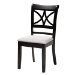Baxton Studio Noemi Modern Grey Fabric and Dark Brown Finished Wood 5-Piece Dining Set - BSONoemi-Grey/Dark Brown-5PC Dining Set