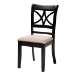 Baxton Studio Noemi Modern Beige Fabric and Dark Brown Finished Wood 5-Piece Dining Set - BSONoemi-Sand/Dark Brown-5PC Dining Set