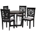 Baxton Studio Jamie Moden Grey Fabric and Dark Brown Finished Wood 5-Piece Dining Set