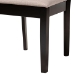 Baxton Studio Felice Modern Beige Fabric and Dark Brown Finished Wood 5-Piece Dining Set - BSOFelice-Sand/Dark Brown-5PC Dining Set