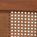 Baxton Studio Aveena Mid-Century Modern Walnut Brown Finished Wood Queen Size Platform Bed - BSOMG0004-3-Ash Walnut/Rattan-Queen