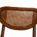 Baxton Studio Hesper Mid-Century Modern Walnut Brown Finished Wood and Rattan 2-Piece Dining Chair Set - BSORH253C-Walnut Rattan/Walnut Bent Seat-DC-2PK