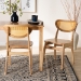 Baxton Studio Nenet Mid-Century Modern Oak Brown Finished Wood and Rattan 2-Piece Dining Chair Set - BSORH256C-Natural Rattan/Natural Flat Seat-DC-2PK