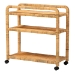 bali & pari Delphine Modern Bohemian Natural Rattan Kitchen Cart