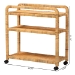 bali & pari Delphine Modern Bohemian Natural Rattan Kitchen Cart - BSODCWH10013-Maia-Natural Rattan-Cart
