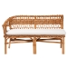 bali & pari Nella Modern Bohemian Natural Brown Rattan 2-Piece Dining Nook Banquette Set - BSONella-Natural/Light Honey Rattan-2PC Bench Set