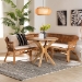 bali & pari Nella Modern Bohemian Natural Brown Rattan 2-Piece Dining Nook Banquette Set - BSONella-Natural/Light Honey Rattan-2PC Bench Set